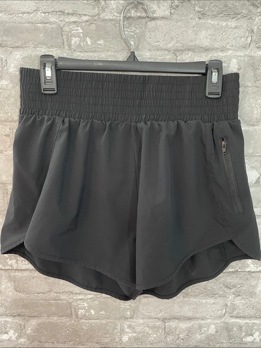 BJML Everyday Performance Smocked Waist Athletic Shorts - Black